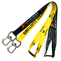Lanière personnalisée avec logo, vente en gros, directement de l'usine, haute qualité, polyester, sublimation, ouvre-bouteille, lanière de festival