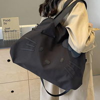 Grosir tas Travel singkat kartun Kawaii Sanrioed Black Kitty lucu tas penyimpanan kapasitas besar tas Makeup Gym imut untuk wanita