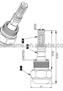 Ban đầu tỷ lệ 45 độ thép không gỉ <span class=keywords><strong>DIESEL</strong></span> vòi phun cho công nghiệp riello Burner phụ kiện nồi hơi bộ phận - Product Image 5