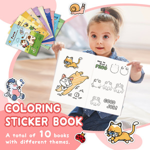 Libro <span class=keywords><strong>de</strong></span> <span class=keywords><strong>Colorear</strong></span> <span class=keywords><strong>de</strong></span> Unicornios y <span class=keywords><strong>Animales</strong></span> Espaciales <span class=keywords><strong>con</strong></span> Múltiples Temas, 6 Páginas, Juego <span class=keywords><strong>de</strong></span> <span class=keywords><strong>Dibujo</strong></span> y Pintura, Set <span class=keywords><strong>de</strong></span> Libros <span class=keywords><strong>con</strong></span> Pegatinas - Product Image 3