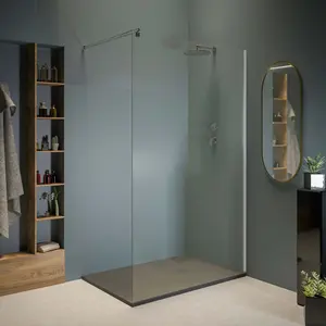 Le porte da doccia In vetro temperato senza cornice per bagno moderno camminano nello schermo doccia Free Standing