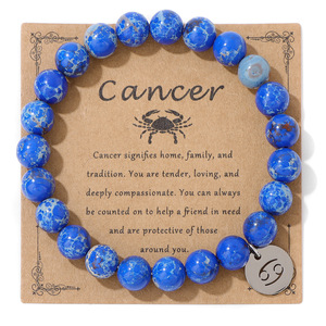 Nueva pulsera del zodiaco chino, pulsera de cuentas de piedra Natural de 8mm para hombres y mujeres, abalorio de moda, regalo de joyería al por mayor - Product Image 3