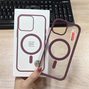 Coques de téléphone transparentes avec anneau magnétique de recharge sans fil pour iPhone 15 Pro Max et 16 Pro – Couleurs variées – <span class=keywords><strong>Achat</strong></span> répété - Product Image 4