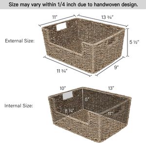 <span class=keywords><strong>Panier</strong></span> tissé <span class=keywords><strong>à</strong></span> la main de meilleure qualité, paniers de rangement en osier pour paniers d'organisation de garde-manger, paniers tissés - Product Image 3