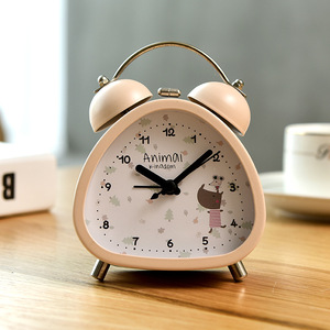 Tam giác phim hoạt hình ít đồng hồ báo thức thời trang nhân viên văn phòng trang trí nhà phòng ngủ lười biếng câm kỹ thuật số đầu giường Đồng hồ báo thức - Product Image 2