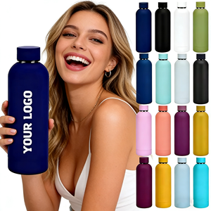 Custom Logo 500ml Double Wall Stainless Steel Tumbler Small Mouth 40oz Vacuum Flask Sports Camping Soft Business <b>Gifts</b> <b>Gift</b> - Product Image 4