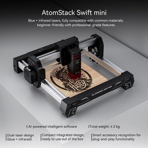 ATOMSTACK Mini Laser Engraver for Beginners 3000mW Output Laser Cutter Desktop Portable Engraving <b>Machine</b> for Wood T-Shirt - Product Image 3
