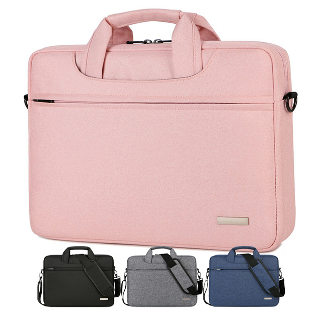 Custom Logo Oxford Waterproof Nylon 14 15.6 Inches Anti-fall Computer Laptop Sleeve Briefcase Bag with Cushion