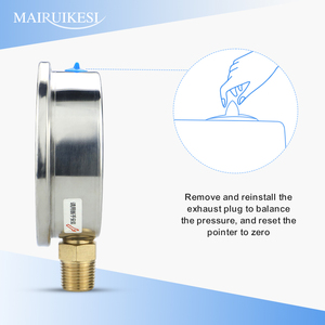 Manômetros Industriais à Prova d'Água com Escala Dupla Psi, Manômetros de Pressão Preenchidos com Óleo com Resistência à Corrosão - Product Image 4