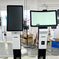 Kiosque de billetterie autonome de 23.6/32 pouces borne libre-service borne de file d'attente tactile