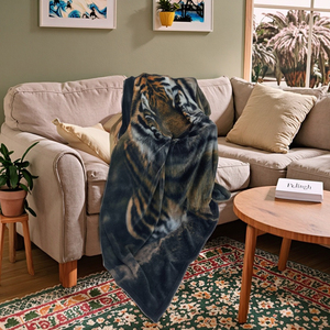 ZT personalizado nuevo elegante ligero transpirable verano visón Tigre estampado edredón mantas - Product Image 6