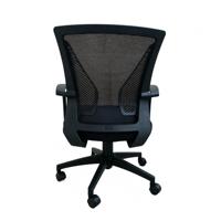 Chaise de bureau en maille à dossier moyen, avec accoudoirs fixes en PP, réglable en hauteur et pivotante, vente en gros d'usine