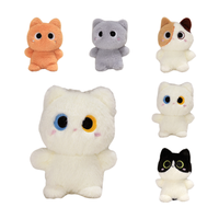 Vente chaude en peluche grands yeux petit chat poupée Animal en peluche décoration de la maison enfants cadeau d'anniversaire doux debout Mini chat poupée
