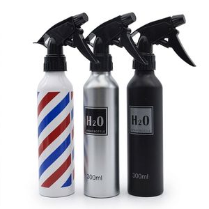 Bouteille de pulvérisation professionnelle en aluminium de 300 ml à effet métallique, motif de poteau de <span class=keywords><strong>barbier</strong></span>, pour salon de coiffure et jardinage - Product Image 1