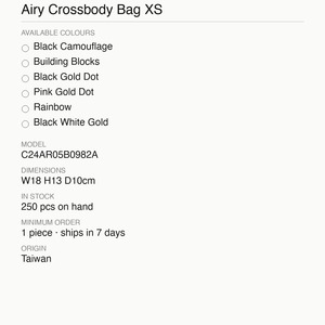 กระเป๋าสะพายข้าง ผ้าโพลีเอสเตอร์รีไซเคิล CIPU Airy XS 18x13 ซม. สำหรับผู้หญิง มีสินค้าในสต็อก ไต้หวัน - Product Image 5