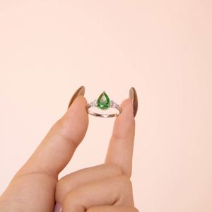Dylam Vintage Cocktail <b>Rings</b> 925 Silver Shiny Green 8A Crushed <b>Iced</b> Out Cut Zirconia with 5A CZ Women Fine Jewelry Promise <b>Rings</b> - Product Image 4