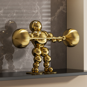 Nouveauté, figurine en acier inoxydable de conception moderne faite à la main, idéale pour le bureau ou la maison, présentoir de table unique, prix de gros - Product Image 1