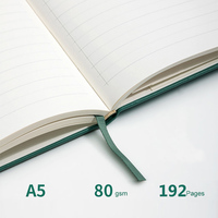 Carnet de notes organisateur A5 personnalisé avec logo, couverture rigide en cuir, reliure cousue et papier Moleskine