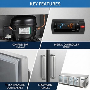 <span class=keywords><strong>Congelador</strong></span> Comercial SWENZA, Enfriador de Acero Inoxidable, Mesa de Trabajo Refrigerada, Banco de Trabajo Refrigerado, Refrigeración Bajo Mostrador - Product Image 4