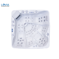 Bain à remous extérieur LOVIA pour 5 personnes, hydrothérapie, jacuzzi, baignoire Balboa, spa écoénergétique, bain à remous massant
