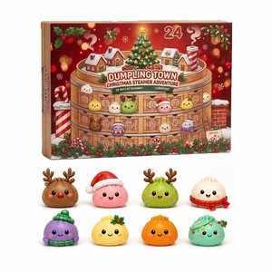 Nuevo Calendario de Adviento de Squishies Navideños de 24 Días, Juguete DIY de Dumpling, Calendario de Navidad, Bolsa Sorpresa de Squishies, Regalo - Product Image 6
