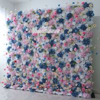 5D Kunstzijde Bloemenwand Stofrol Gordijn Roos Pioenroos Hortensia Bruiloft Feest Evenement Achtergrond Decoratie Accessoires