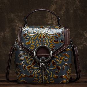 Sac à dos Andong pour femmes et filles, en cuir de vache véritable, sac à bandoulière tendance, sac à main rétro pour femmes - Product Image 3