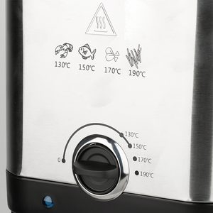 Friteuse électrique 2L avec corps en acier inoxydable, idéale pour la préparation de poulet frit et de frites. - Product Image 4