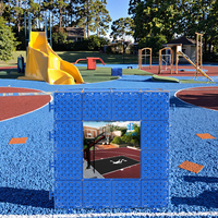 TPE Ineinandergreifende Sportbodenplatten Happiness Flower Rutschfest Stoßdämpfend für Kindergärten & Sportstätten