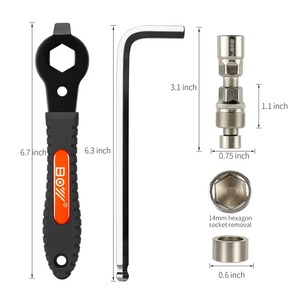 Xe đạp Crank bánh xe extractor dưới Bracket Remover tiện ích cờ lê Crank puller crankset Pedal Remover xe đạp sửa chữa công cụ - Product Image 6