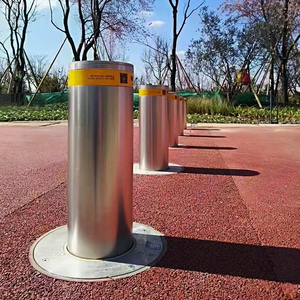Автоматический гидравлический столбик для 304 безопасности дорожного движения из нержавеющей стали для коммерческого центра, предупреждающий светодиодный барьер безопасности - Product Image 4