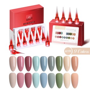 Ensemble de vernis à ongles en <span class=keywords><strong>gel</strong></span> rouge sang de 15 ml à étiquette privée, logo personnalisé, style français d'Halloween, vernis transparent translucide LED - Product Image 5