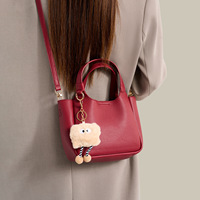Sac fourre-tout rétro en PU pour femme, design classique, style luxueux, grande capacité, sac à bandoulière en polyester pour le travail avec boucle magnétique