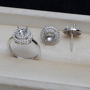 ชุดเครื่องประดับเงินแท้ S925 สำหรับงาน DIY ชุดอุปกรณ์ทำเครื่องประดับชั้นดี 5.5-6 มม. ตัวจับไข่มุกแบบไม่มีเข็ม รุ่น 4045 จี้หมุนได้ - Product Image 3