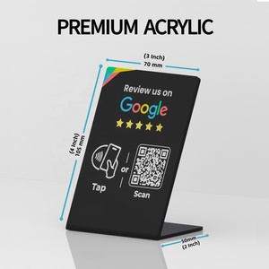 Support de Table NFC Personnalisé pour Avis Google et Réseaux Sociaux, en Acrylique - Product Image 2