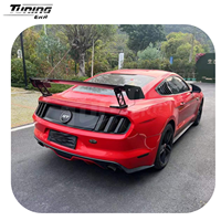 Alerón Estilo GT500 de Fibra de Carbono (Versión Alta) para Mustang S550 GT ECO 2015-2023, Kit de Conversión y Mejora