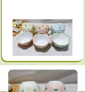 Tazón de encaje en relieve pintado a mano-Taza de cinco pulgadas con Diseño Artesanal único - Product Image 2