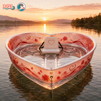 Kayak Cœur Personnalisable avec Fond Transparent – Bateau à Pagaies Idéal pour la Location en Complexes, Lacs, Plages et Parcs Aquatiques