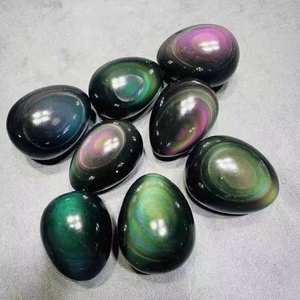 Huevo de Obsidiana Arcoíris Natural de Alta Calidad en Oferta, Huevo de Cuarzo Cristalino para Sanación, Decoración del Hogar para el Día de San Valentín - Product Image 1