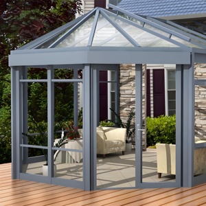 Vente en gros de maison modulaire préfabriquée <span class=keywords><strong>solarium</strong></span> petite maison <span class=keywords><strong>cabine</strong></span> toit en verre pour jardin bureau villas résidentielles extérieures - Product Image 1