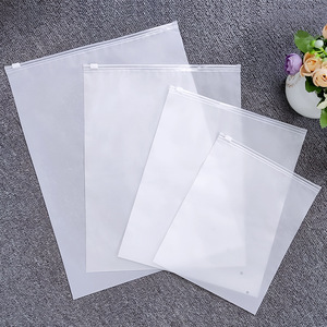 Alta qualità smerigliato cerniera sacchetti di plastica per abbigliamento in plastica trasparente sacchetto di abbigliamento per il confezionamento camicia documento con fori di sfiato - Product Image 5