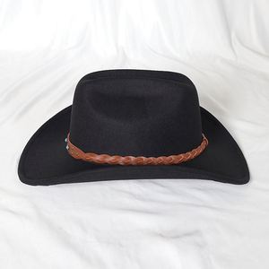 X1256B Sombrero de Vaquero Retro de Moda Unisex para Adultos, Gorra Informal de Ala Ancha con Forma Cóncava para las Cuatro Estaciones - Product Image 3