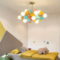 Lustre nordique moderne à Led 220V, lampe pour enfants, éclairage pour salon, Foyer, chambre à coucher, 8 lumières