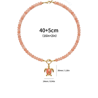 Collier de perles style coquillage, chaîne réglable en acier inoxydable, bijoux empilables, pendentifs tendance, cadeau souvenir
