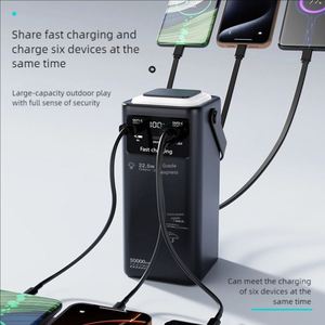 Banco de Energía Portátil de Carga Rápida Tipo-C Pd22.5W de 50000 mAh de Alta Capacidad con 4 Cables y Luz LED Potente para Exteriores - Product Image 2