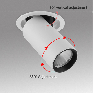 Foco LED Empotrable Giratorio de Aleación de Aluminio 7W 10W, Luz de Techo Empotrada de 75mm para Tiendas de Ropa - Product Image 2