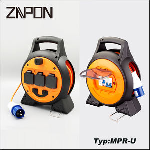 15 मीटर 3 रास्ता यूक एक्सटेंशन लीड केबल रील रोलर किट आरसीडी और यूएसबी पोर्ट के साथ - Product Image 2