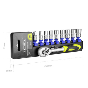 Tác Động Cờ Lê Công Cụ Mở Rộng Bộ Ratchet Bit <span class=keywords><strong>Mastercraft</strong></span> 14 Nhỏ Màu Đen Ổ Cắm Bộ Nut Set 26 PCS SET 14 Ổ Cắm để 14 Bit Điều Khiển - Product Image 5