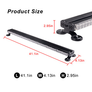 13 "a 46" 144W LED Luz estroboscópica <span class=keywords><strong>Bombero</strong></span> Coche Camión Intermitente Coche Luces DE EMERGENCIA Amarillo Rojo Azul Ámbar 12V 24V - Product Image 4