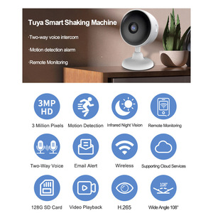 Tuya Smart 2M Mini Caméra Wifi Caméras de sécurité intérieure <span class=keywords><strong>pour</strong></span> bébé/aîné/<span class=keywords><strong>chien</strong></span>/animal de compagnie Caméra avec application <span class=keywords><strong>pour</strong></span> téléphone, stockage sur carte SD 24/7 - Product Image 4